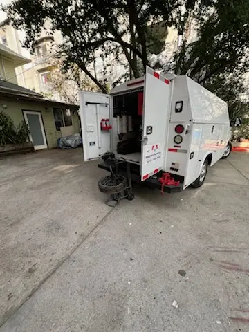 Magnet Plumbing service vehicle on-site for Water Heater Repair in Orchard Villa